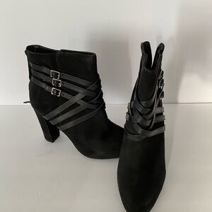 Ralph Lauren Black Ankle Booties with Straps